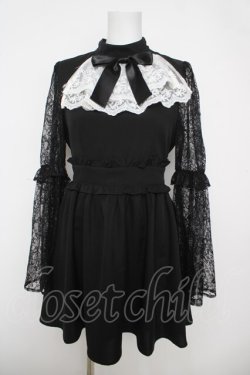 画像1: Jamie エーエヌケー / レースデザインワンピース  黒 Y-26-04-11-069-LO-OP-SZ-ZY