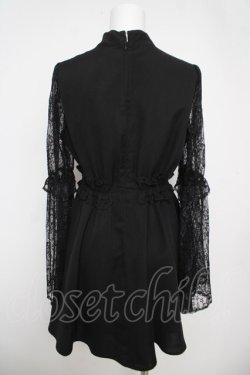 画像2: Jamie エーエヌケー / レースデザインワンピース  黒 Y-26-04-11-069-LO-OP-SZ-ZY