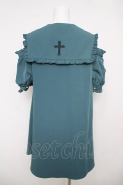 画像2: Amavel / Noir CroixオープンショルダーAラインワンピース F グリーン Y-26-04-11-072-CA-OP-SZ-ZY