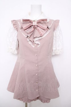 画像1: Secret Honey / レース襟セットアップ  ピンク Y-26-04-11-075-CA-OP-SZ-ZY