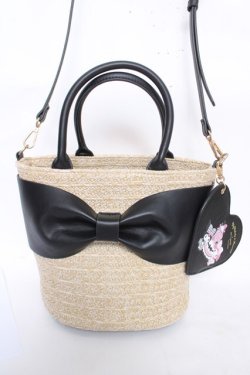画像1: m petit by misako / サンリオコラボカゴバック  黒 Y-26-04-11-009-LO-BG-SZ-ZY