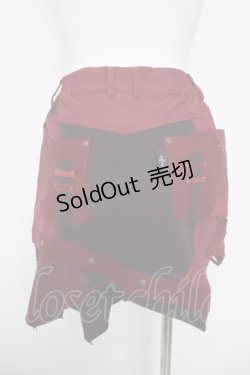 画像2: Ozz Croce / 編み上げデザインスカート  ワイン Y-26-04-11-090-OO-SK-AS-ZY