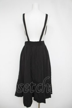 画像2: axes femme / サス付き裾切替ミディスカート  黒 Y-26-04-11-096-AX-SK-SZ-ZY