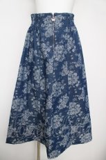 画像1: axes femme / ジップ付ブーケデニムスカート  インディゴ Y-26-04-11-098-AX-SK-SZ-ZS (1)