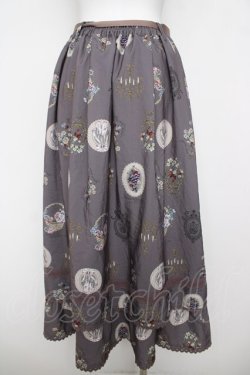 画像2: axes femme / アンティークフルーツ柄スカート  グレージュ Y-26-04-11-099-AX-SK-SZ-ZY