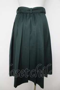 画像2: F i.n.t / 太ベルト付きレトロプリーツスカート  グリーン Y-26-04-11-101-CA-SK-SZ-ZY