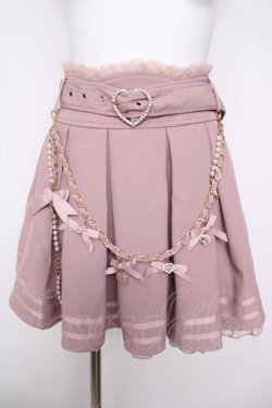 画像1: LIZ LISA / デコラチェーンベルトスカート  ピンク Y-26-04-11-102-LO-SK-SZ-ZY