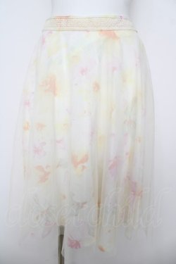 画像1: LIZ LISA / 花柄チュール重ねスカート  生成り Y-26-04-11-106-LO-SK-SZ-ZY