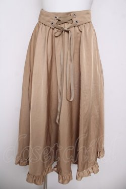 画像1: E hyphen world gallery / フリルスカート  ベージュ Y-26-04-11-107-LO-SK-SZ-ZY