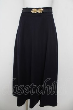 画像1: an another angelus / ローズ金具ベルト付きフレアースカート F ネイビー Y-26-04-11-110-CA-SK-SZ-ZY