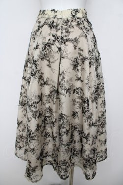 画像2: an another angelus / フラワーフロッキープリントタックスカート F アイボリー Y-26-04-11-112-CA-SK-SZ-ZY