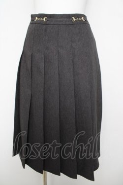 画像1: an another angelus / ビット使いデニムライクプリーツスカート F ブラック Y-26-04-11-113-CA-SK-SZ-ZY