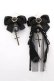 画像1: mayla classic / リボン×クロスピアス  黒 Y-26-04-11-002-LO-AC-SZ-ZY (1)