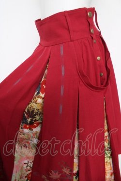 画像3: Ozz oneste / 紅葉刺繍袴風スカート  ワイン Y-26-04-11-116-OO-SK-AS-ZY