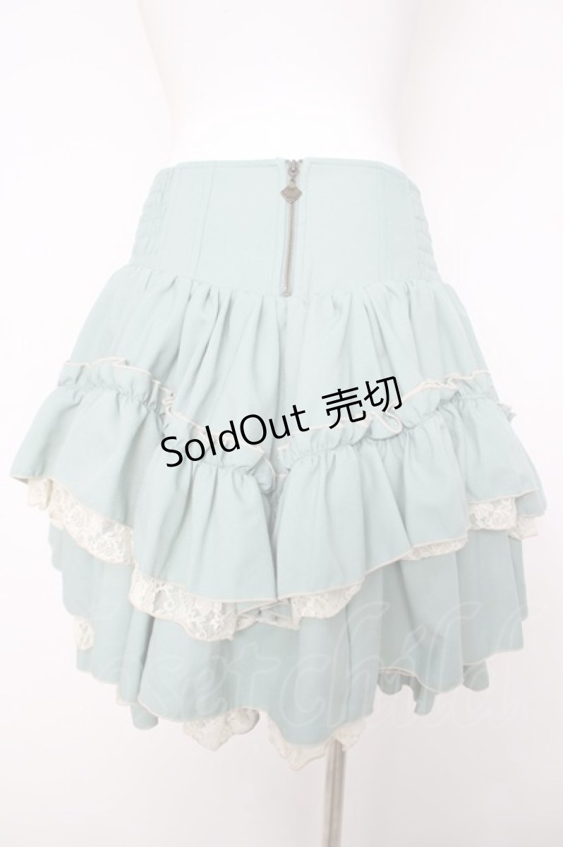 画像2: Ozz oneste / 枝垂れ桜刺繍ボリュームスカート  グリーン Y-26-04-11-117-OO-SK-SZ-ZY (2)