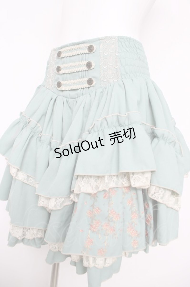 画像3: Ozz oneste / 枝垂れ桜刺繍ボリュームスカート  グリーン Y-26-04-11-117-OO-SK-SZ-ZY (3)
