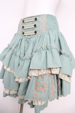 画像3: Ozz oneste / 枝垂れ桜刺繍ボリュームスカート  グリーン Y-26-04-11-117-OO-SK-SZ-ZY (3)