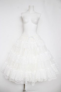 画像1: OZZ ANGELO / ロングレースパニエ  白 Y-26-04-11-119-OO-SK-SZ-ZY