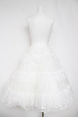 画像2: OZZ ANGELO / ロングレースパニエ  白 Y-26-04-11-119-OO-SK-SZ-ZY