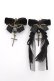 画像2: mayla classic / リボン×クロスピアス  黒 Y-26-04-11-002-LO-AC-SZ-ZY (2)
