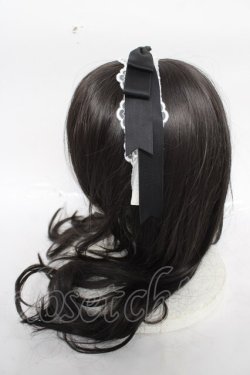 画像2: axes femme kawaii / レースリボンカチューシャ  黒 Y-26-04-11-016-AX-AC-SZ-ZY