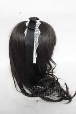 画像3: axes femme kawaii / レースリボンカチューシャ  黒 Y-26-04-11-016-AX-AC-SZ-ZY