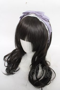 画像1: axes femme kawaii / レースリボンカチューシャ  ラベンダー Y-26-04-11-017-AX-AC-SZ-ZY