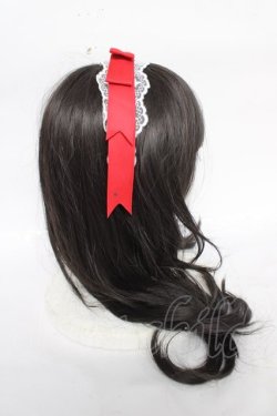 画像3: axes femme kawaii / レースリボンカチューシャ  赤 Y-26-04-11-018-AX-AC-SZ-ZY