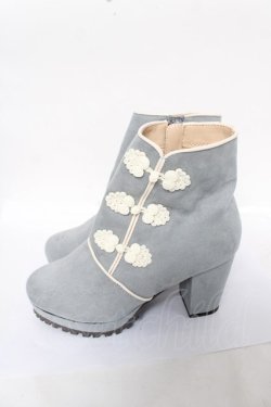 画像2: axes femme POETIQUE / チャイナ釦ブーツ S サックス Y-26-04-11-022-AX-SH-SZ-ZY