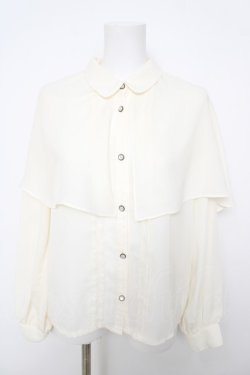 画像1: axes femme / ケープデザインブラウス  生成り Y-26-04-11-029-AX-BL-SZ-ZY