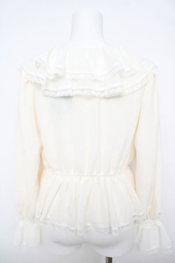 画像2: an another angelus / レース使いダブルラッフル衿ブラウス F オフホワイト Y-26-04-11-031-CA-BL-SZ-ZY