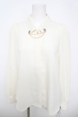 画像1: an another angelus / ローズカメオブローチきブラウス   Y-26-04-11-032-CA-BL-SZ-ZY