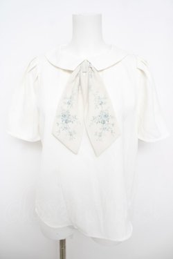 画像1: an another angelus / アイビーローズスカーフタイ付きブラウス F ホワイト Y-26-04-11-034-CA-BL-SZ-ZY