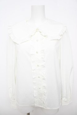 画像1: Ank Rouge / フリルブラウス  シロ Y-26-04-11-037-CA-BL-SZ-ZY