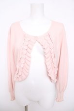 画像1: Leur Getter / フリル付ニットボレロ M ピンク Y-26-04-13-036-LU-TO-SZ-ZY (1)