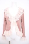 画像1: axes femme / レースフリルニットボレロ F ピンク Y-26-04-13-037-AX-TO-SZ-ZY (1)