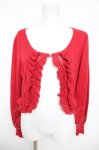 画像1: Leur Getter / フリル付ニットボレロ M レッド Y-26-04-13-040-LU-TO-SZ-ZY (1)