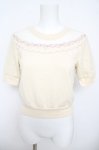 画像1: axes femme POETIQUE / リボン刺繍カットプルオーバー M クリーム Y-26-04-13-060-AX-TO-SZ-ZY (1)