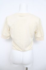 画像2: axes femme POETIQUE / リボン刺繍カットプルオーバー M クリーム Y-26-04-13-060-AX-TO-SZ-ZY (2)