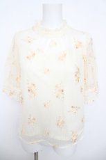 画像1: axes femme / 袖チュール刺繍プルオーバー M 生成り Y-26-04-13-062-AX-TO-SZ-ZY (1)