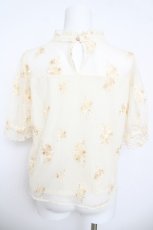 画像2: axes femme / 袖チュール刺繍プルオーバー M 生成り Y-26-04-13-062-AX-TO-SZ-ZY (2)