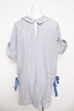 画像2: axes femme / 裾ドロストブラウス M 青 Y-26-04-13-063-AX-BL-SZ-ZY (2)