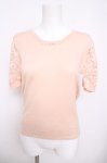 画像1: axes femme / 袖レースサマーニットプル M アワピンク Y-26-04-13-065-AX-TO-SZ-ZY (1)