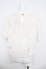 画像2: axes femme / ひまわり刺繍フリルプルオーバー M 生成り Y-26-04-13-066-AX-TO-SZ-ZS (2)