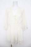 画像1: axes femme / 繊細レースチュニック M 白 Y-26-04-13-068-AX-OP-SZ-ZY (1)