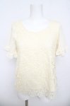 画像1: axes femme / 袖シフォンレース重ねトップス M 生成り Y-26-04-13-073-AX-TO-SZ-ZY (1)