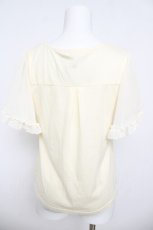 画像2: axes femme / 袖シフォンレース重ねトップス M 生成り Y-26-04-13-073-AX-TO-SZ-ZY (2)