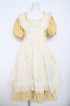 画像1: 胡桃木JK / Belle エプロンキワンピースセット M イエロー Y-26-04-13-075-LO-OP-SZ-ZY (1)