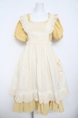 画像1: 胡桃木JK / Belle エプロンキワンピースセット M イエロー Y-26-04-13-075-LO-OP-SZ-ZY (1)