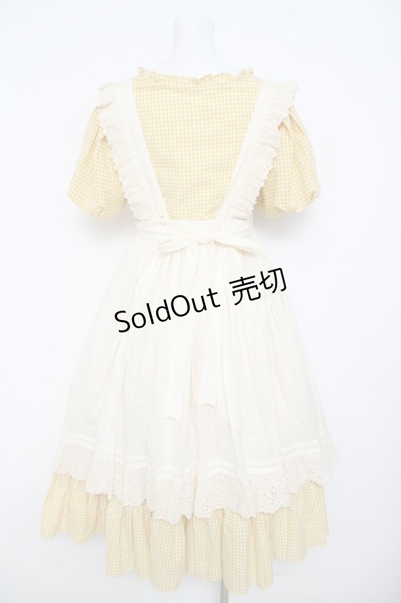 画像2: 胡桃木JK / Belle エプロンキワンピースセット M イエロー Y-26-04-13-075-LO-OP-SZ-ZY (2)